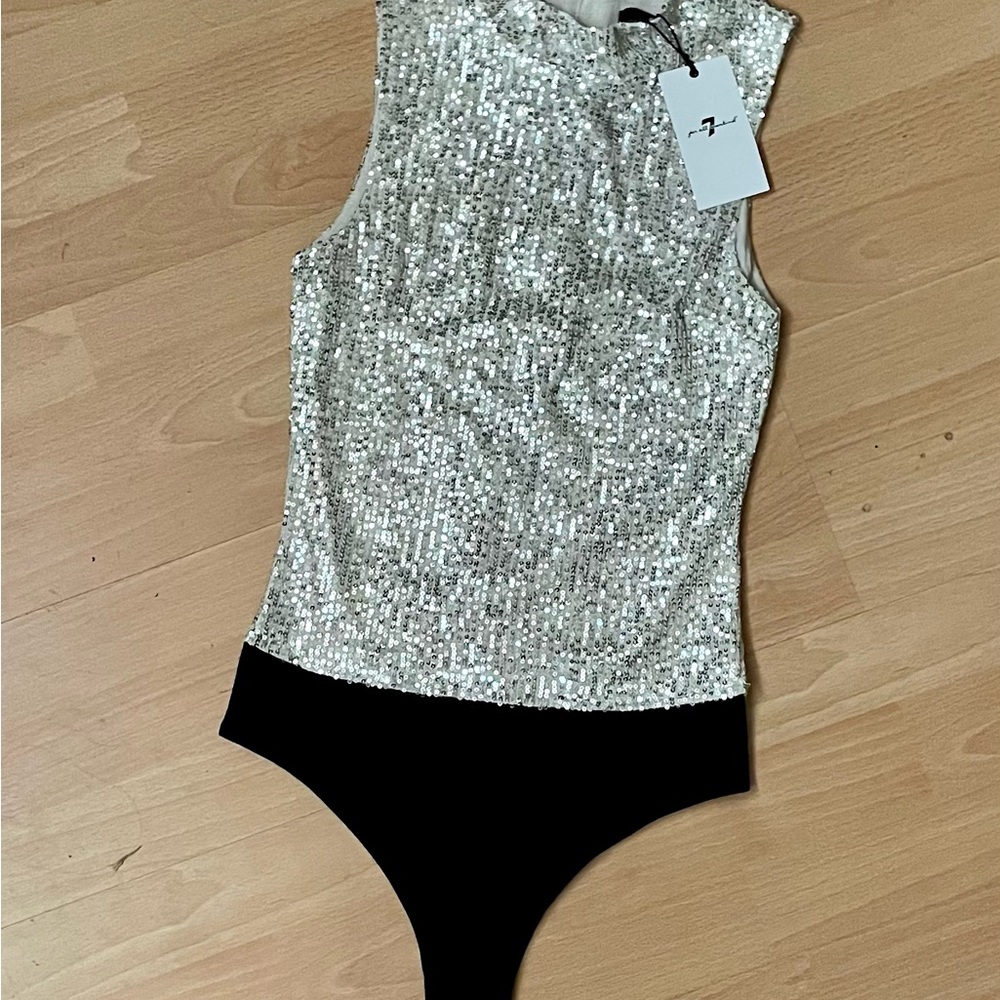New “ForAllMankind” formal sequin bodysuit/nwt